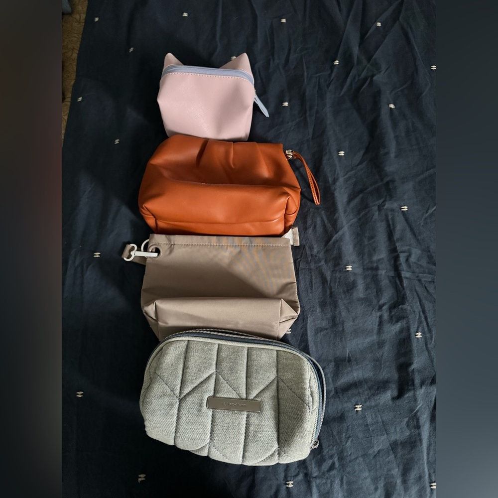 Stylish Women's Accessory Set - Pink, Orange, Gray, Brown